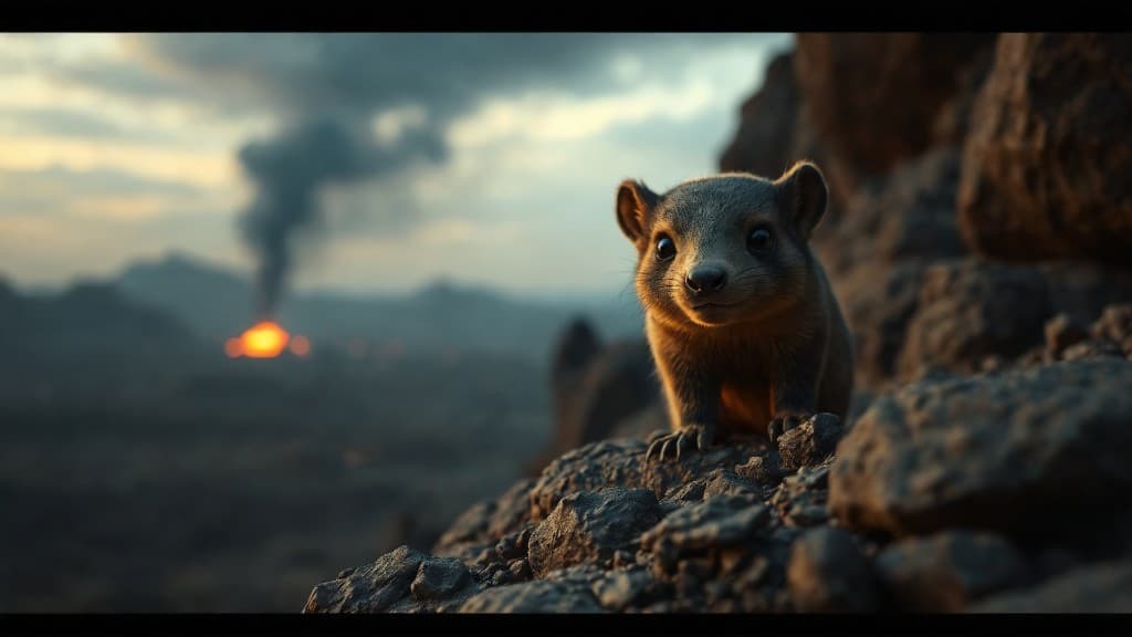 From Curious Hyrax to Volcanic Drama: How AI Made This Impossible Scene Possible #digen ai# #FreeAIVideoGenerator