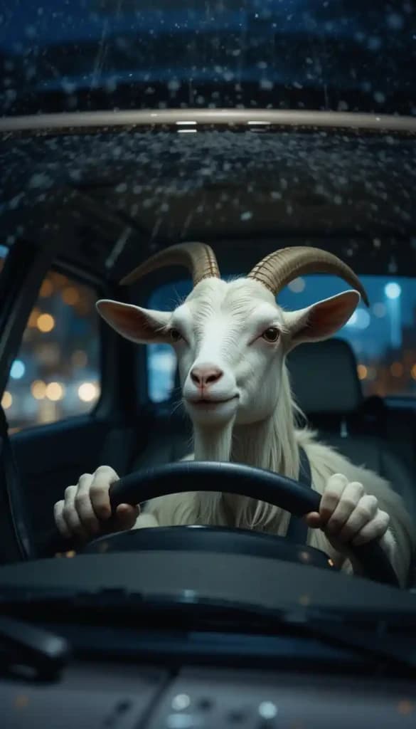 How a Goat Took Control of the Wheel: Unleash Your Creativity with AI Video Magic #digen ai #FreeAIVideoGenerator