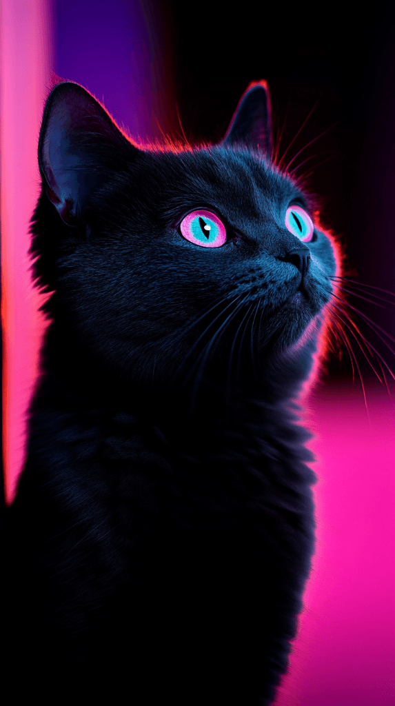 Capturing Neon Magic: How AI Brings Enigmatic Cats Alive #digen ai# #FreeAIVideoGenerator