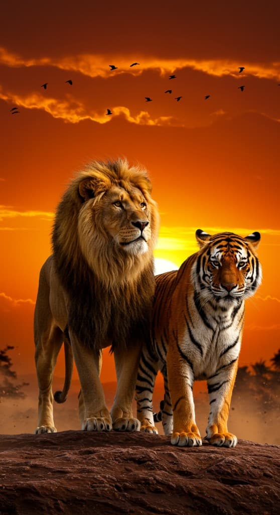 How AI Brought Lion & Tiger Unity to Life – Your Free Guide #digen ai #FreeAIVideoGenerator