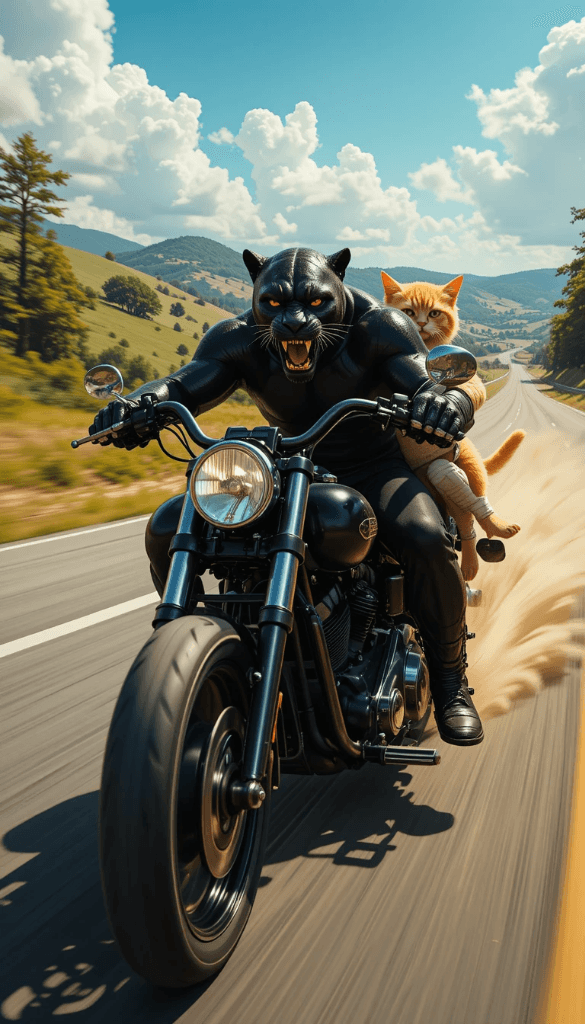 Wild Ride: How AI Brought This Panther's Mountain Adventure to Life #digenai #FreeAIVideoGenerator