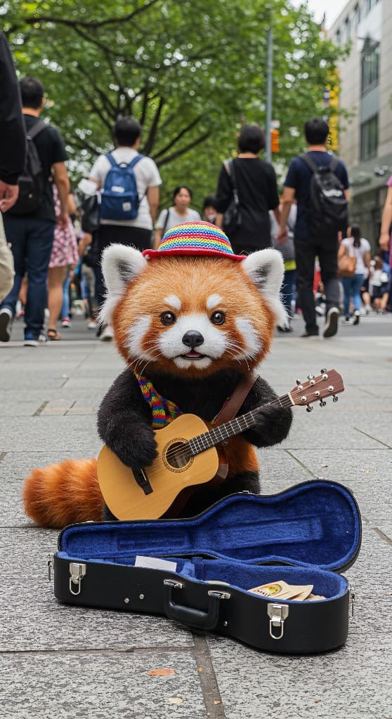 How This Red Panda Busker Stole Hearts—and Went Viral—With AI Video Magic #digen ai #FreeAI