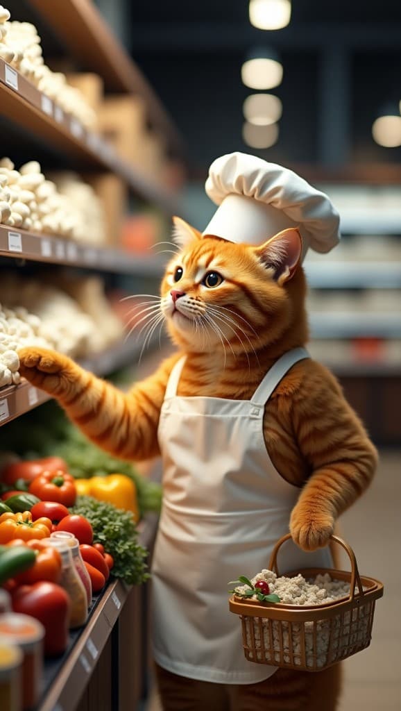 How This Chef Cat Took Over the Grocery Store—and How You Can Too! #digenai #FreeAIVideoGenerator