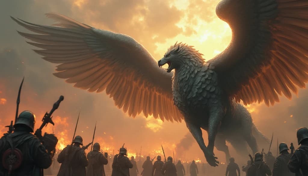 How to Recreate Epic Battles with AI: Your Griffin vs. Knights Adventure Starts Here! #digen ai #Free AI Video Generator