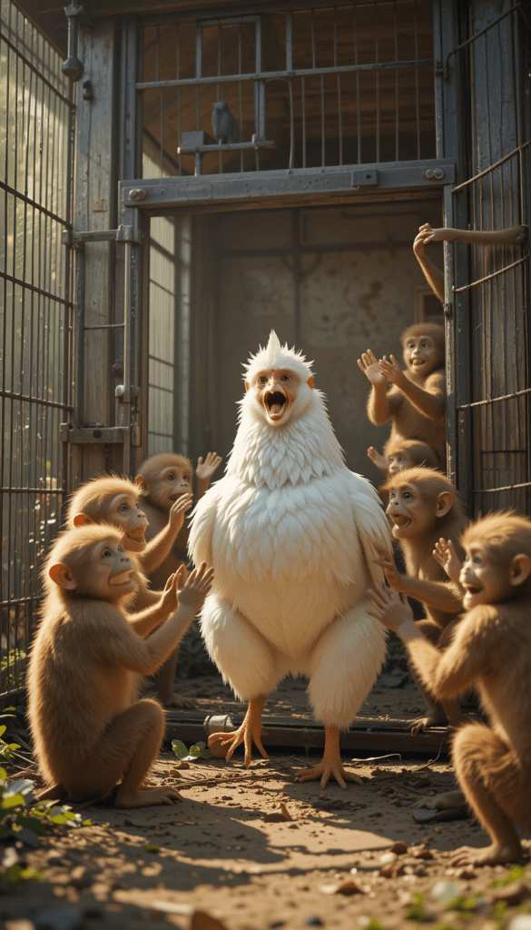 How a Confident Chicken Captivated Monkeys—and How You Can Create Magic Too! #digen ai #FreeAIVideoGenerator