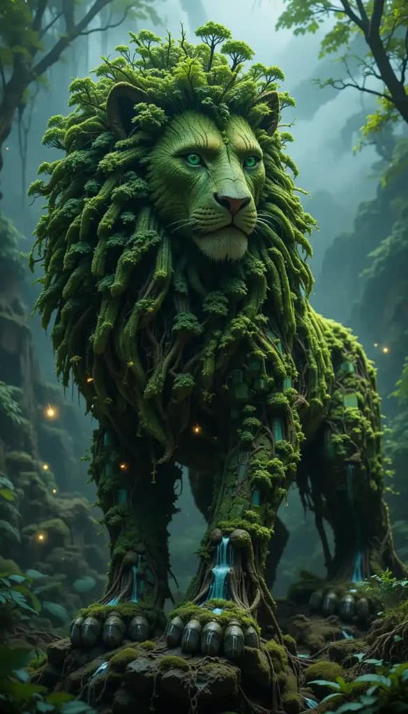 Unlock Magic in Minutes: How AI Brought This Enchanted Lion to Life #digen ai #FreeAIVideoGenerator