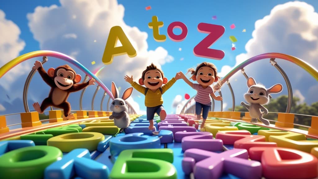 How Two Kids and Their Animal Friends Mastered Alphabet Magic with AI? #digen ai# #FreeAIVideoGenerator#