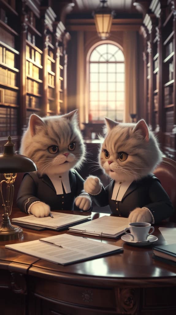 The Purrfect Courtroom Drama: How AI Brought These Cat Lawyers to Life #digenai #FreeAIVideoGenerator
