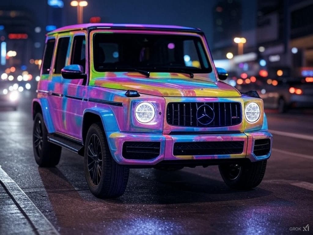 How AI Brought Neon Dreams to Life: The Mercedes That Glowed in the Night #digenai #FreeAIVideoGenerator