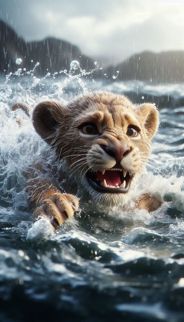 How AI Brought a Lion Cub’s Roar to Life – Your Free Guide to Epic Video Creation #digen ai #FreeAIVideoGenerator