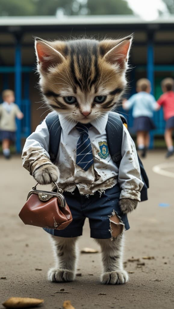 The Little Scholar Who Stole Hearts: How AI Brought a Kitten’s School Day to Life #digen ai #FreeAI