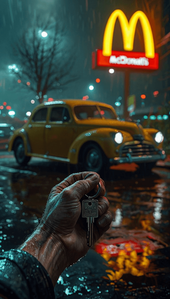 Rainy Night Mystery: How AI Brought a Vintage Car's Secret to Life #digen ai# #Free AI Video Generator#