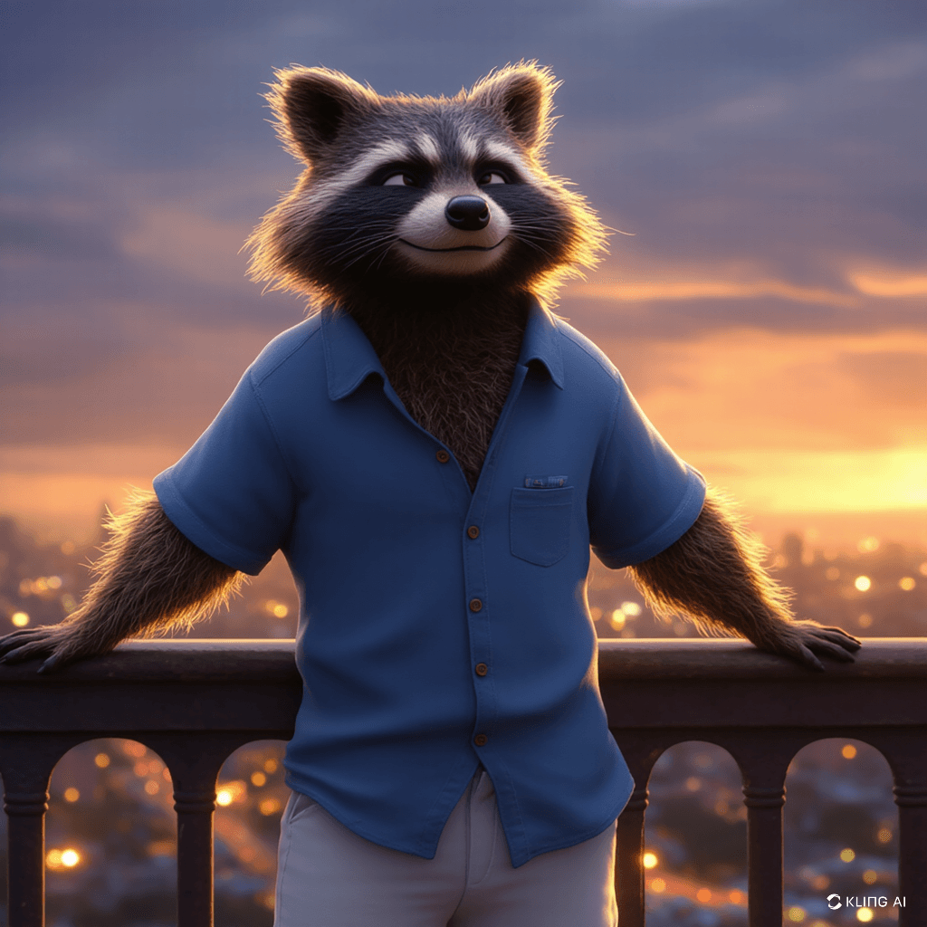 How One Raccoon’s Sunset Daydream Became Viral Magic with AI Video Tech #digen ai #FreeAIVideoGenerator