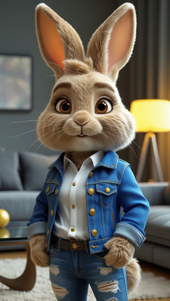 How a Stylish Rabbit Revolutionized Home Videos with AI Magic #digen ai# #FreeAI