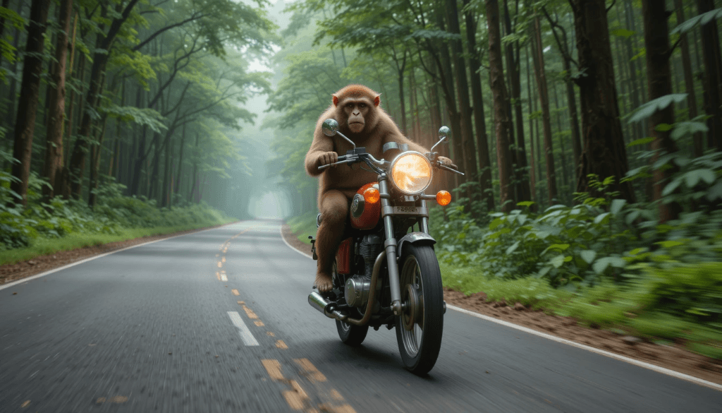 How a Mischievous Monkey Raced Through a Misty Forest... And How You Can Too! #digenai #FreeAIVideoGenerator