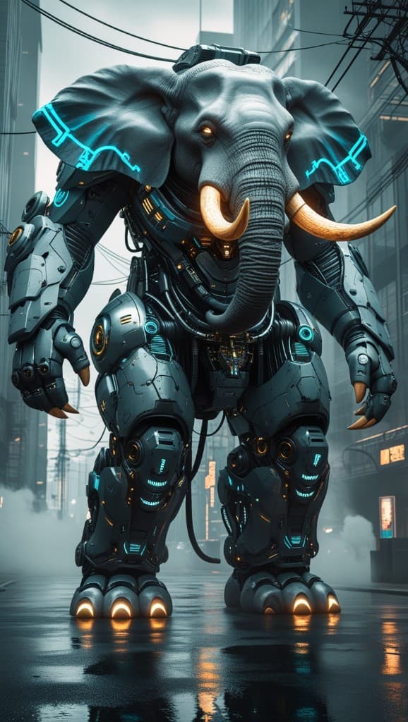 The Day a Robotic Giant Roamed Neon City: How AI Made It Possible #digen ai #FreeAIVideoGenerator