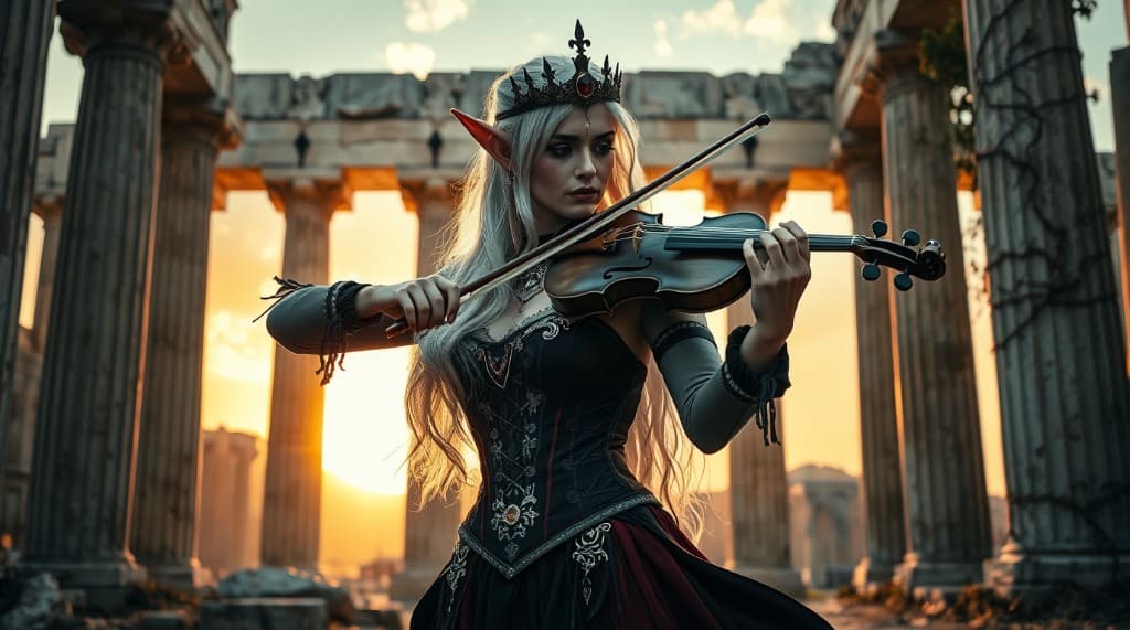 How AI Brought an Elf Queen’s Sunset Serenade to Life #digen ai #FreeAIVideoGenerator