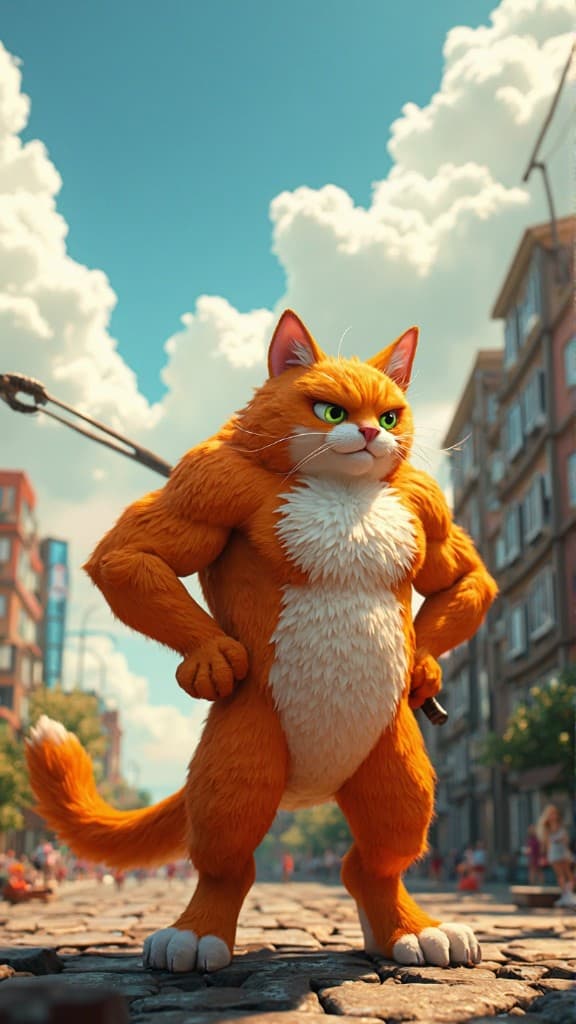 How an Orange Tabby Cat Stole the City’s Heart with AI Video Magic? #digenai #FreeAIVideoGenerator