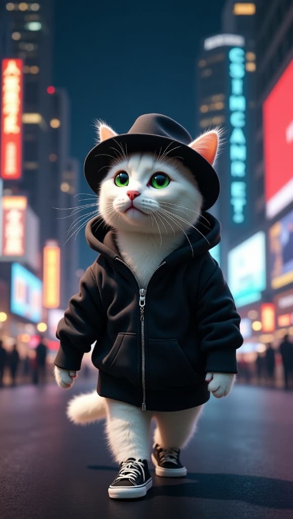 The Nightlife Cat Phenomenon: How AI Made This Stylish Feline Go Viral #digen ai #FreeAIVideoGenerator