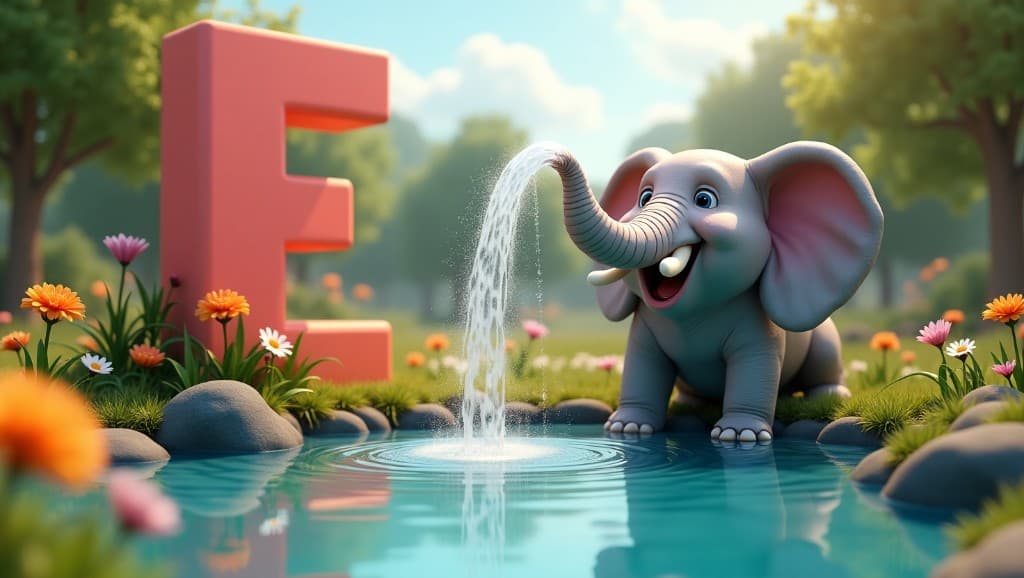 How to Create a Joyful Elephant Water Play Video with AI? #digen ai# #Free AI Video Generator#