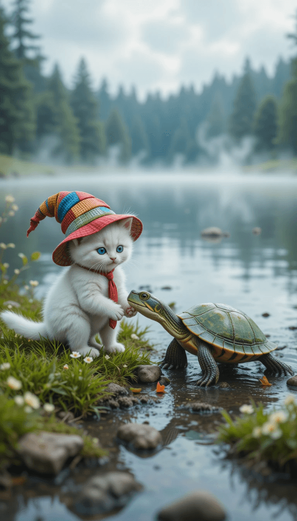A Kitten’s Magical Encounter Brought to Life with AI Video Creation #digen ai# #Free AI Video Generator#