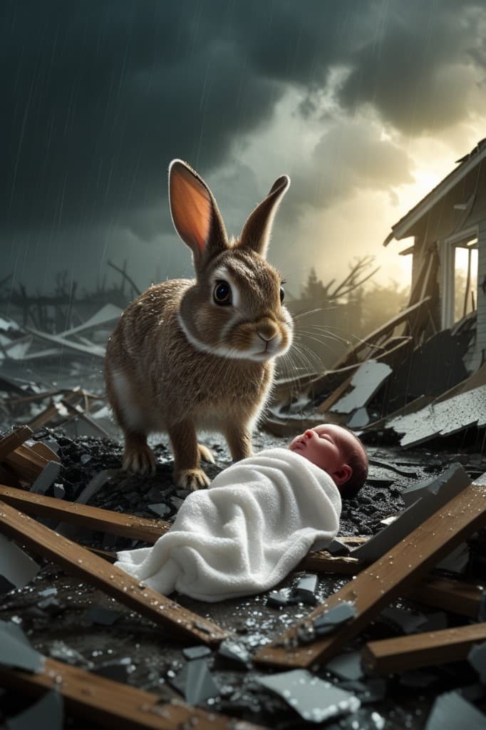 How an AI Brought Life to a Storm-Stricken Rabbit’s Guardian Act? #digen ai# #Free AI Video Generator#