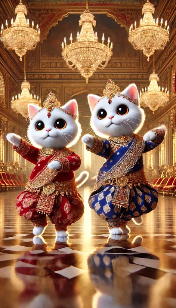 When Feline Royalty Danced in Gold: How AI Brought This Palace Fantasy to Life #digen ai# #FreeAIVideoGenerator#