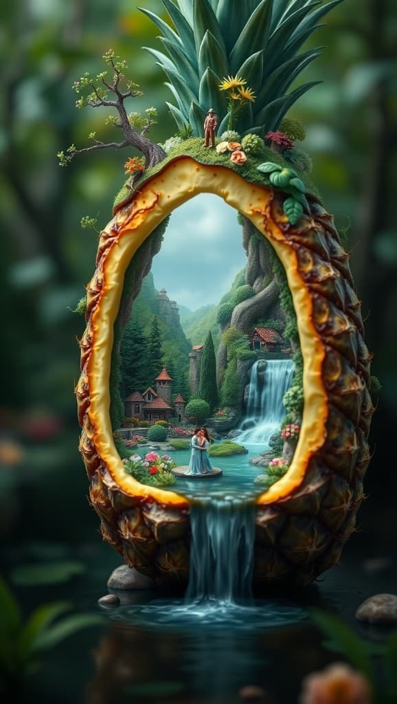How This Pineapple Became a Portal to Magic—and How You Can Create Your Own! #digen ai# #Free AI Video Generator#