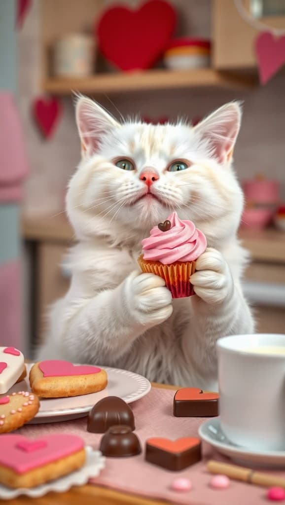 How This Whimsical Valentine’s Kitten Video Was Made With Just One Click! #digen ai# #Free AI Video Generator#