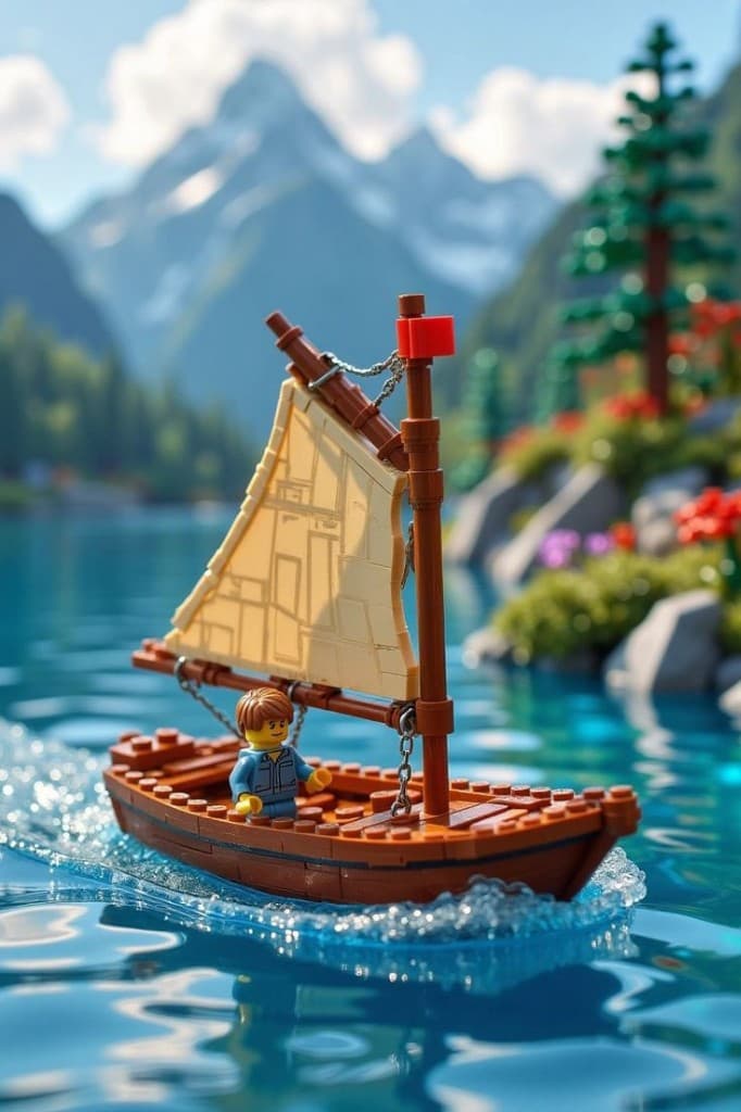 How AI Brought a Lego Sailboat Adventure to Life – No Script Needed! #digenai #FreeAIVideoGenerator