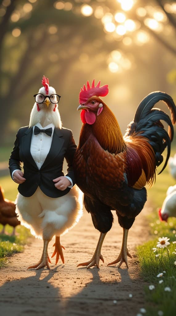 How Two Chickens Conquered the Runway with AI Video Magic #digen ai# #FreeAIVideoGenerator#