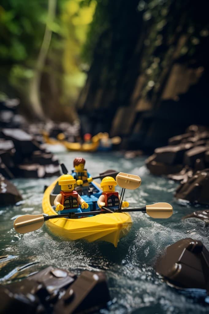 How Three LEGO Adventurers Conquered a Wild River with AI Video Magic #digen ai #FreeAIVideoGenerator