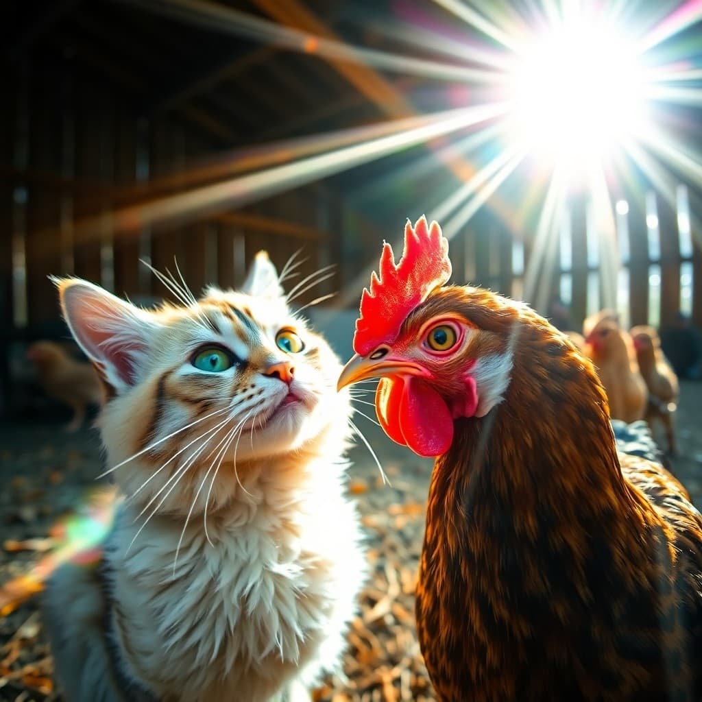How This Farm Cat & Rooster Became Viral AI Video Stars – Your Free Guide #digen ai #FreeAIVideoGenerator