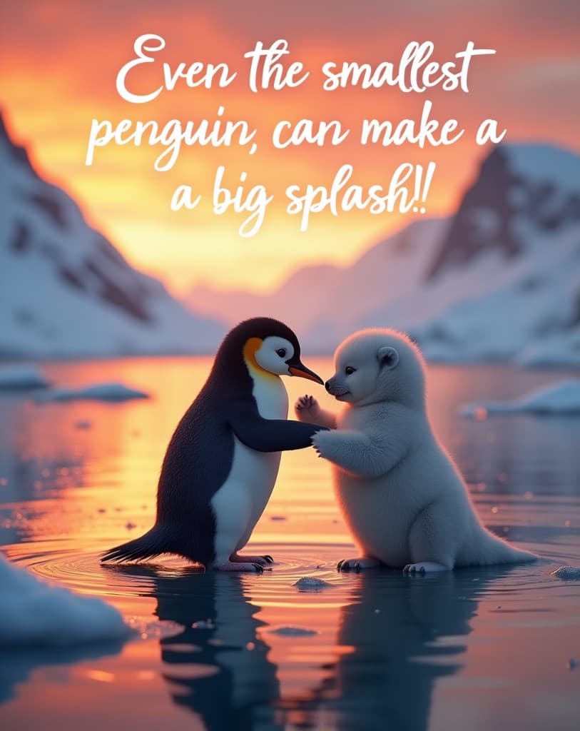 How AI Brought a Penguin and Bear's Friendship Adventure to Life #digen ai #FreeAIVideoGenerator