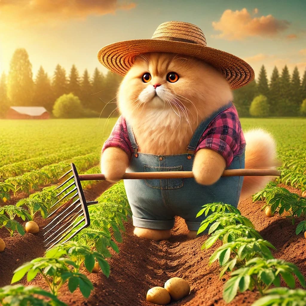 How a Whiskered Farmer Revolutionized Potatoes with AI Video Magic #digenai #FreeAIVideoGenerator