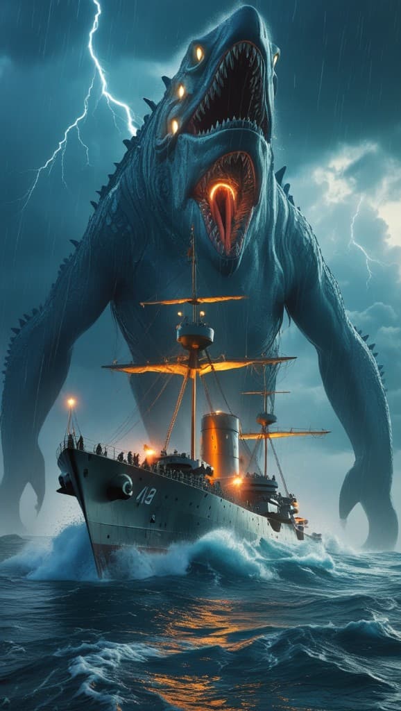 When Legends Collide: How AI Brought This Sea Monster Attack to Life #digen ai# #Free AI Video Generator#