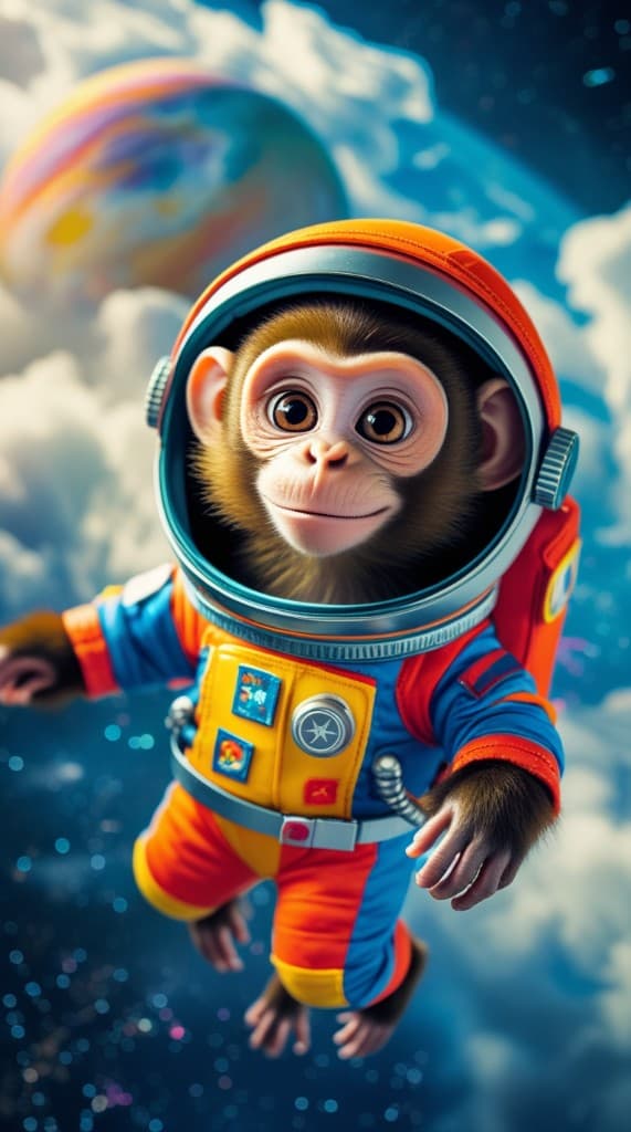 Monkey Astronaut's Cosmic Journey: How AI Makes Space Exploration Easy #digen ai# #Free AI Video Generator#