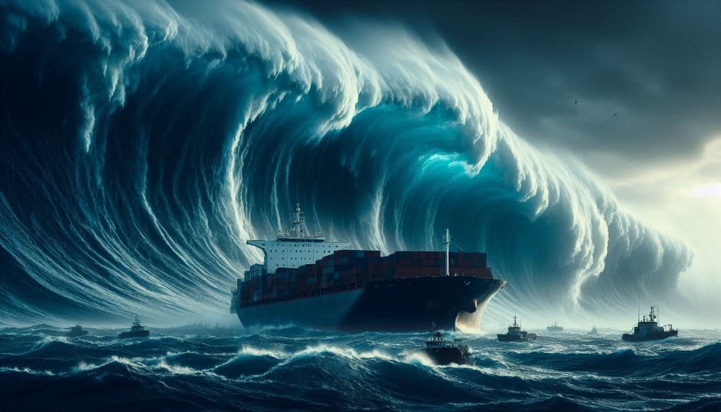 How AI Saved the Storm-Battered Cargo Ship? #digen ai# #Free AI Video Generator#