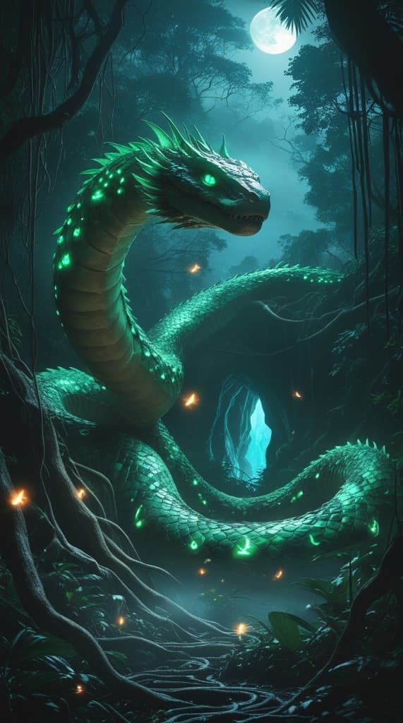 Moonlit Encounter: How AI Brought a Mythical Dragon to Life #digen ai# #Free AI Video Generator#