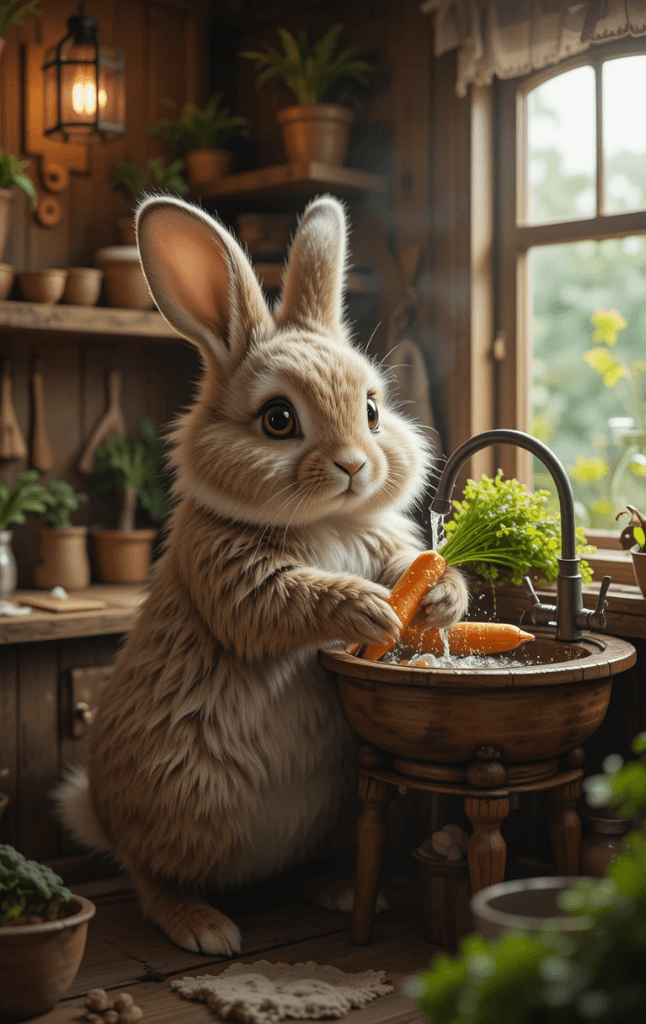 How This Curious Rabbit’s Kitchen Scene Became Your Next Viral Video Idea #digen ai# #FreeAIVideoGenerator#
