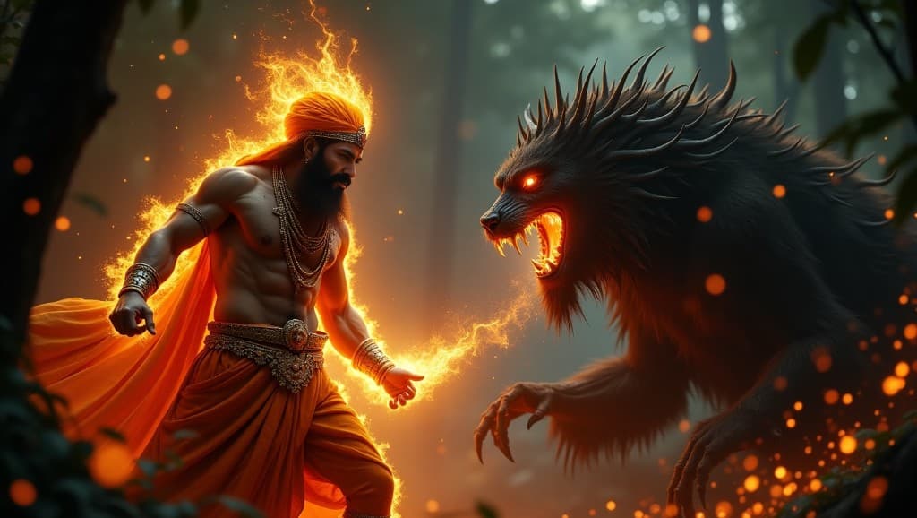 The Legend of the Flame Warrior: How AI Brought Ancient Battles to Life #digen ai# #Free AI Video Generator#