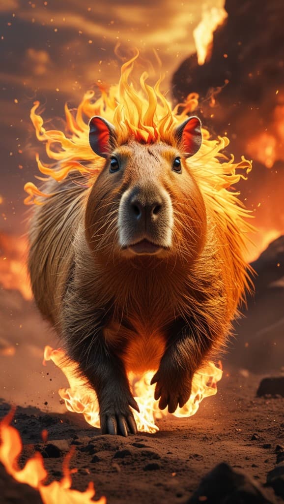 How a Capybara Conquered Fire: Your Guide to AI Video Magic #digen ai #FreeAIVideoGenerator