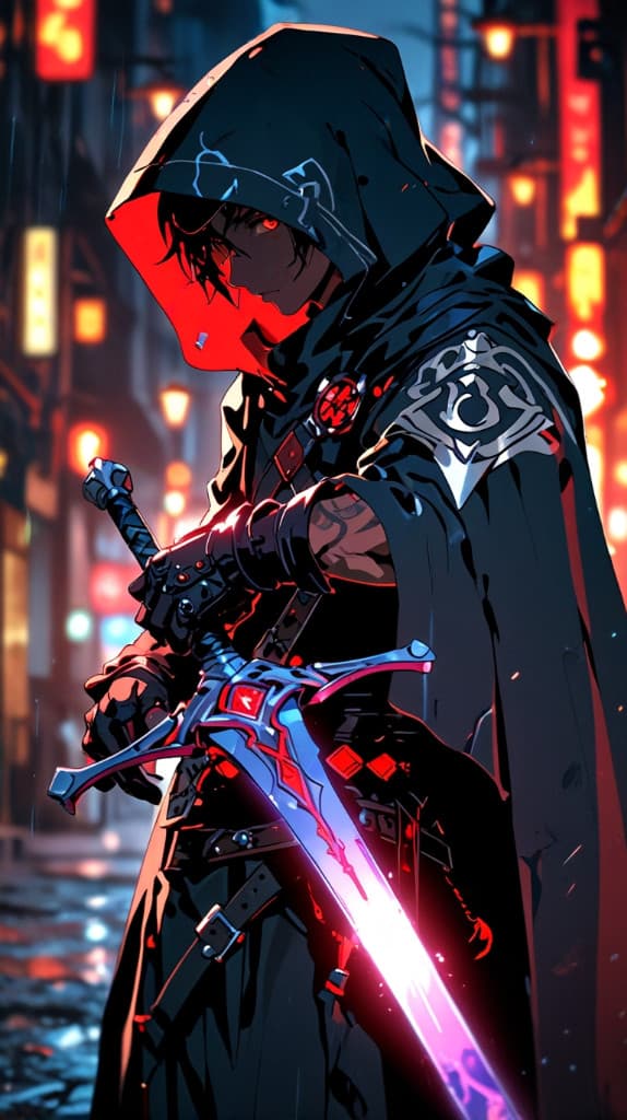Unleashing the Neon Warrior: How AI Brings Epic Tales to Life #digen ai# #Free AI Video Generator#