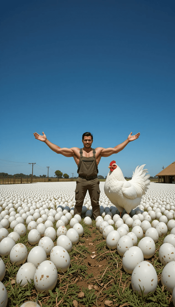 The Farmer’s Triumph: How AI Brought Egg Production to New Heights #digen ai #FreeAI Video Magic