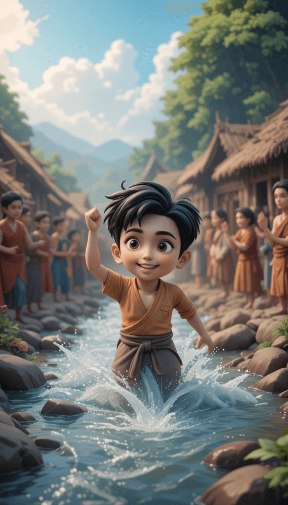 How a Village Boy’s Splash Became Your Next Viral Hit – Free AI Video Magic Awaits! #digen ai# #Free AI Video Generator#