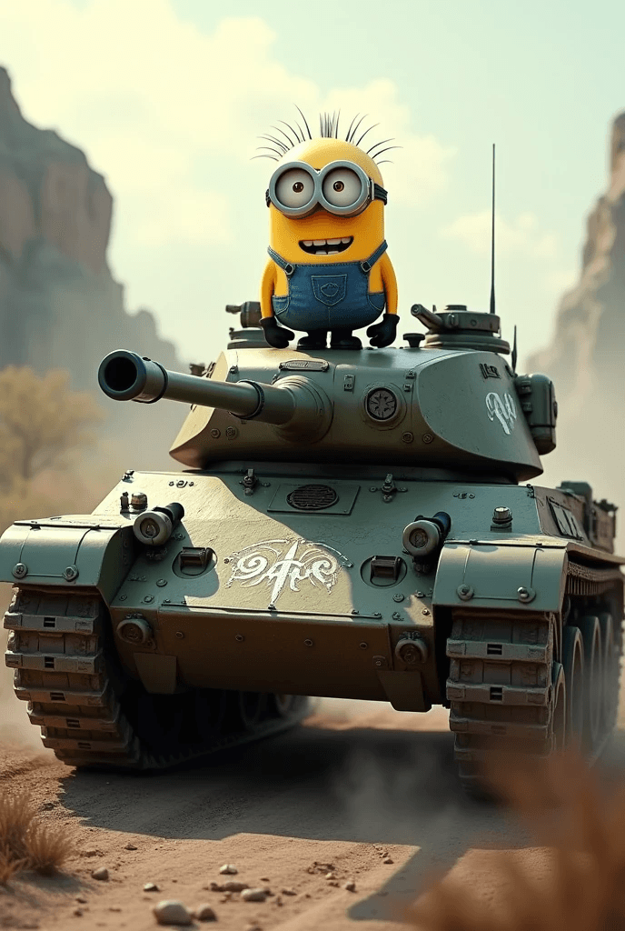 How Did a Minion Take Over This Desert Tank? Your Free AI Video Guide #digenai #FreeAIVideoGenerator