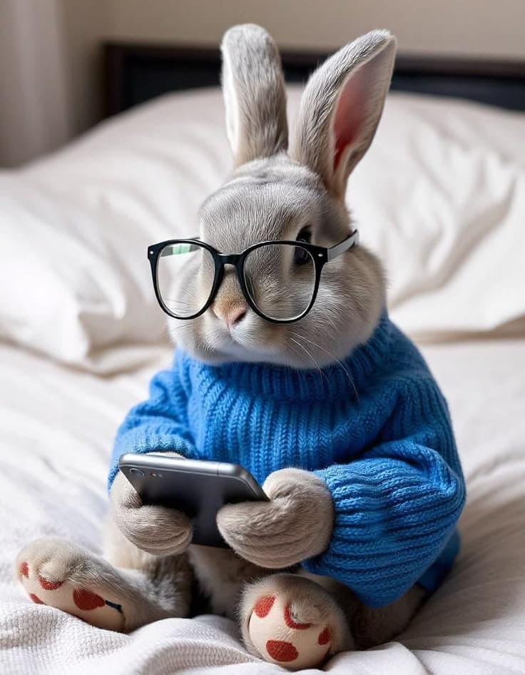 How a Glasses-Wearing Bunny Became a Social Media Sensation with AI Video Magic #digen ai #FreeAI