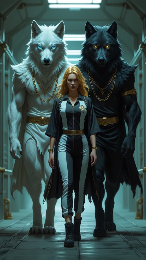 How Did She Command Two Wolves in Her Futuristic Lair? Your Free AI Video Guide Awaits #digen ai# #Free AI Video Generator#