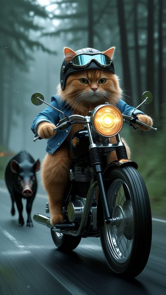 How One Bold Cat Raced Through Misty Forests—and Why You Can Too With AI #digen ai# #Free AI Video Generator#