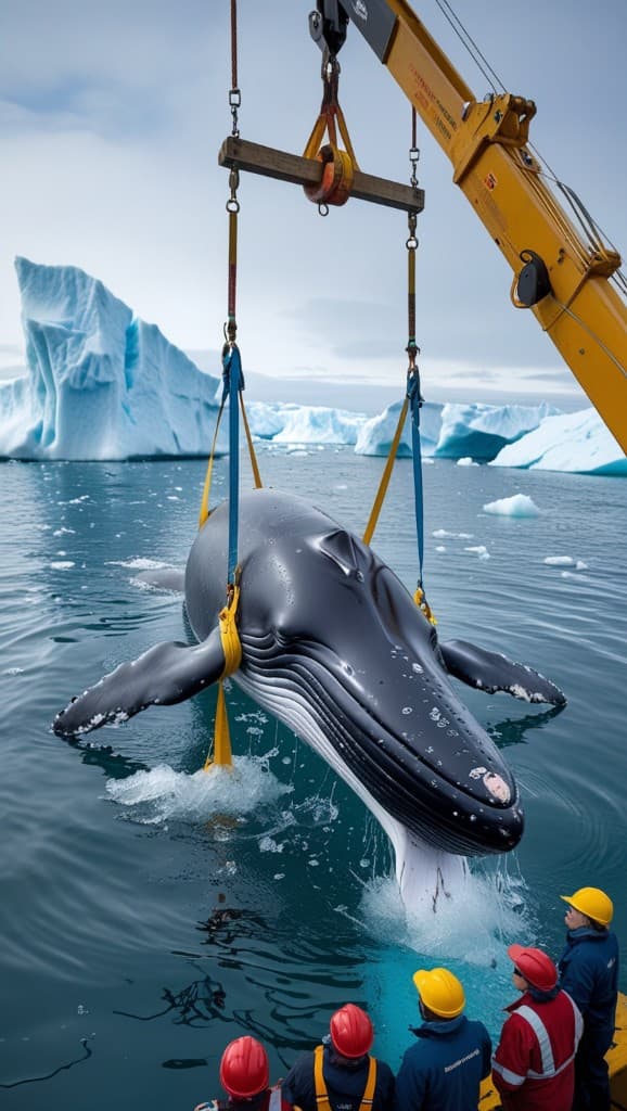 The Iceberg Rescue: How AI Brought a Humpback Whale Home #digen ai #FreeAIVideoGenerator
